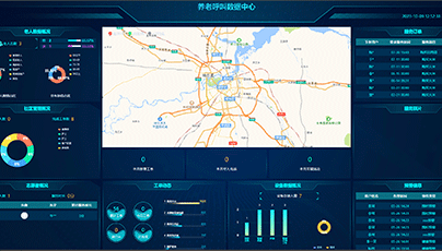 养老数据可视化智慧大屏